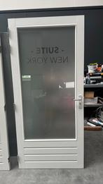 Links draaiend hardhouten deur met beslag, Deurkozijn, Zo goed als nieuw, Hout, Ophalen