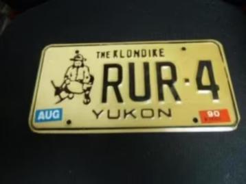 Kentekenplaat licenseplate Yukon Klondike Gold Panner Canada beschikbaar voor biedingen