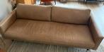Lederen bank Slimm Loods 5 - 211cm 3,5 zits - leer, Ophalen, Driepersoons, Zo goed als nieuw, Rechte bank