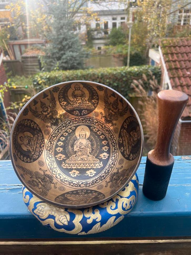 Tibetaanse Klankschaal - 21cm - Handgemaakt, Huis en Inrichting, Woonaccessoires | Boeddhabeelden, Nieuw, Ophalen of Verzenden