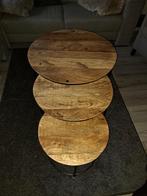 Salontafel Set van 3, Huis en Inrichting, Tafels | Bijzettafels, Minder dan 45 cm, Minder dan 55 cm, Rond, Ophalen of Verzenden