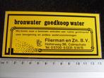sticker Flierman en Zn colmschate bronwater goedkoop water, Verzenden, Zo goed als nieuw, Bedrijf of Vereniging