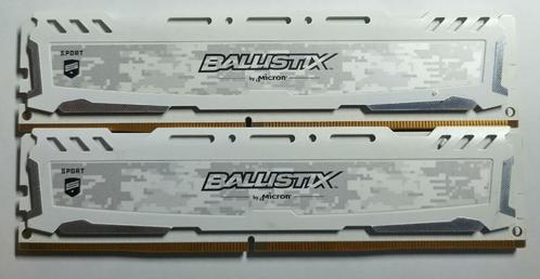 8GB DDR4 2x 4GB PC4-19200 2400MHz Crucial Ballistix Sport, Computers en Software, RAM geheugen, Gebruikt, Desktop, 8 GB, DDR4