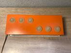 Vintage oranje  bedlampje wandlampje leeslampje, Huis en Inrichting, Lampen | Wandlampen, Ophalen of Verzenden, Gebruikt, Metaal