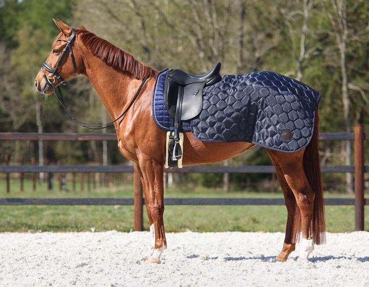 Qhp uitrijdeken met imitatiebont mt L, Dieren en Toebehoren, Paarden en Pony's | Dekens en Dekjes, Zo goed als nieuw, Ophalen