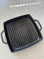 Staub grillpan - geëmailleerd gietijzer, Ophalen of Verzenden, Zo goed als nieuw, Gietijzer, Koekenpan of Braadpan