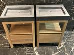 Badmeubel 60 cm staand MASSIEF EIKEN van €1995 nu €650 NEW, Ophalen, Nieuw, 50 tot 100 cm, Minder dan 100 cm