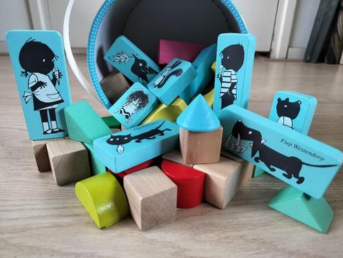 Jip en Janneke houten blokkenset, Kinderen en Baby's, Speelgoed | Houten speelgoed, Gebruikt, Overige typen, Ophalen of Verzenden