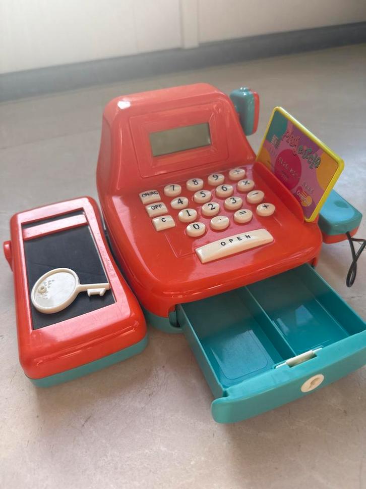 Speelgoed Kassa, Kinderen en Baby's, Speelgoed | Speelkeukens, Zo goed als nieuw, Speelkeuken-accessoire, Kunststof, Ophalen