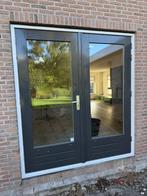 Te koop: openslaande tuindeuren + vast kozijn, Ophalen, Gebruikt, Deurkozijn, 225 cm of meer