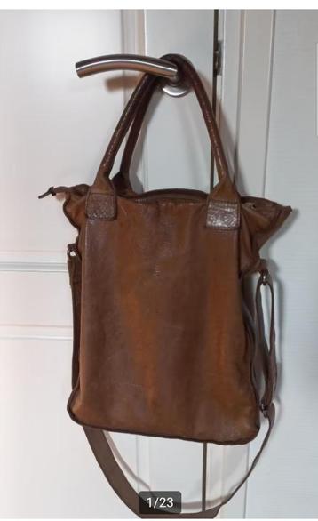 Cowboysbag  tas leer bruin  beschikbaar voor biedingen