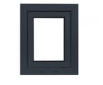 Kunststof antraciet draaikiep kozijn b50 x h60 RAL7016, Niet ingevuld, Kunststof, Minder dan 75 cm, Raamkozijn