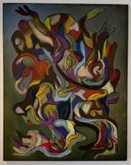 Abstract oil painting on canvas 100x80, Antiek en Kunst, Kunst | Schilderijen | Abstract, Ophalen