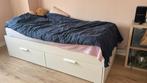 Brimnes IKEA bed met matras te koop, Ophalen, 90 cm, Eenpersoons, Wit