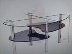 Glazen salontafel, 50 tot 100 cm, Minder dan 50 cm, Glas, Zo goed als nieuw