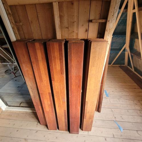 Hard houten vloerdelen 15m2 +, Doe-het-zelf en Verbouw, Hout en Planken, Gebruikt, Balk, Overige houtsoorten, Minder dan 200 cm