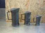 TINNEN OUDE BEKERS 3 STUKS, Antiek en Kunst, Ophalen of Verzenden