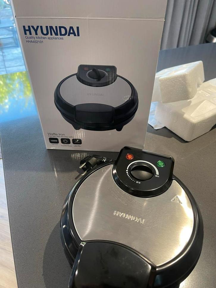 Nieuwe Hyundai Wafelijzer - Ongebruikt in Doos, Witgoed en Apparatuur, Wafelijzers, Nieuw, Ophalen of Verzenden