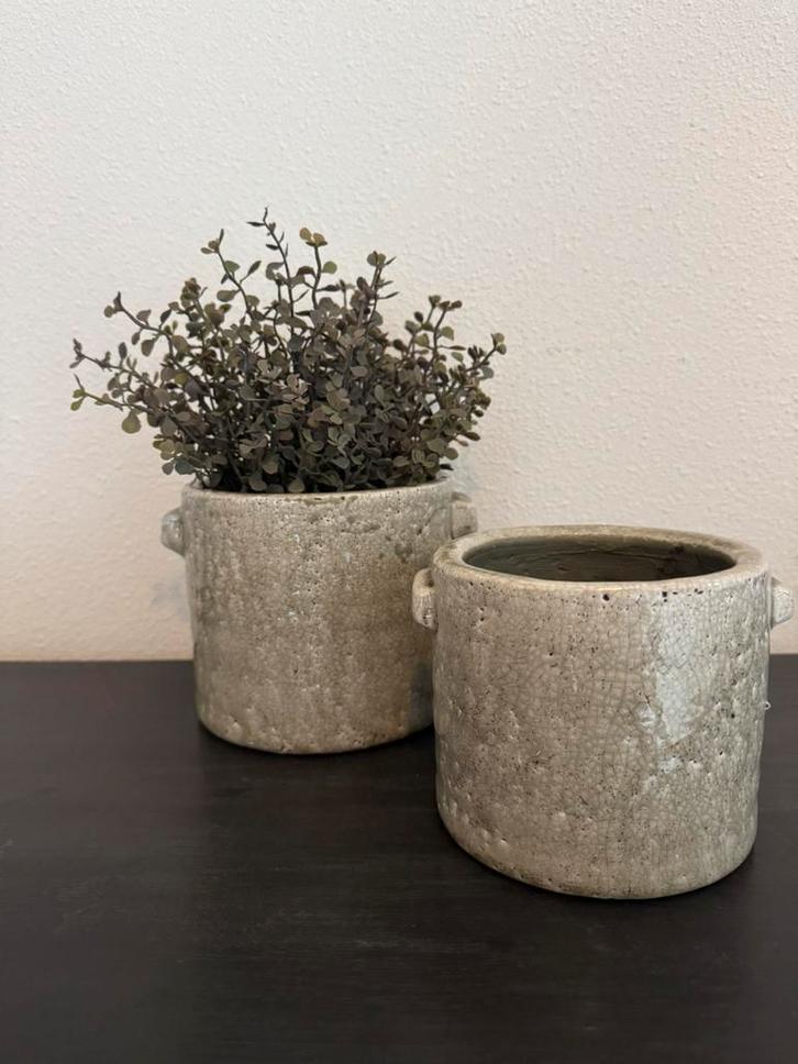 Set BRYNXZ planter basic with ear khaki olive, Huis en Inrichting, Woonaccessoires | Vazen, Nieuw, Overige kleuren, Minder dan 50 cm