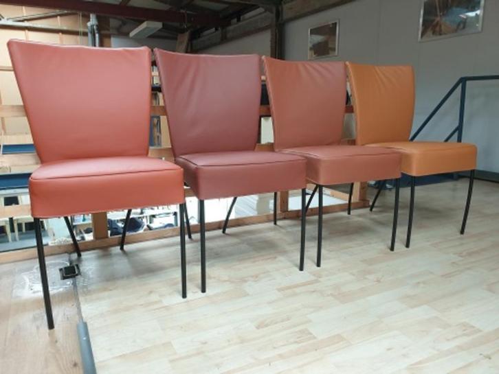 Montis Spica eetkamerstoel refurbished - nieuw leder, Huis en Inrichting, Stoelen, Nieuw, Eén, Leer, Metaal, Bruin, Ophalen