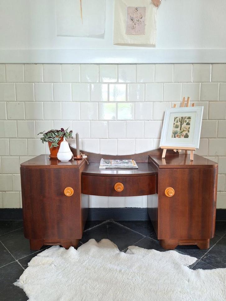 Retro vintage wandkastje, tv meubel, dressoir, kastje, Huis en Inrichting, Kasten | Televisiemeubels, Gebruikt, Minder dan 100 cm