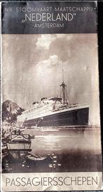 Folder Stoomvaart Maatschappij Nederland Amsterdam Batavia, Verzamelen, Scheepvaart, Ophalen of Verzenden, Motorboot