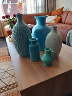 5 Leuke Vazen - Blauw en Lichtblauw, Huis en Inrichting, Woonaccessoires | Vazen, Ophalen, Blauw, Aardewerk of Porselein, Zo goed als nieuw