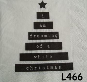 OPRUIMING servetten decoupage – white Christmas L466 – 4x beschikbaar voor biedingen