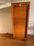Oude eiken archiefkast met rolluik, Ophalen, Minder dan 50 cm, Gebruikt, 100 tot 150 cm