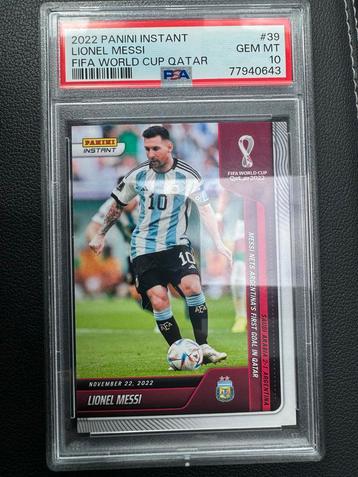Messi 2022 Panini Instant FIFA World Cup Qatar PSA 10! beschikbaar voor biedingen