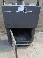 Inbouwhaard Totem front 800 eco openhaard speksteen kachel, Ophalen, Gebruikt, Inbouwhaard, Houthaard