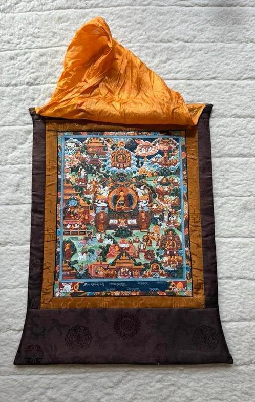 Thangka het leven van de Boeddha, Antiek en Kunst, Antiek | Religie, Ophalen of Verzenden