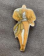 Vintage retro grote art nouveau jugendstil broche speld boho, Overige materialen, Ophalen of Verzenden, Zo goed als nieuw, Goud