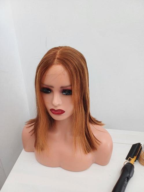 Pruik / wig 100% menselijke haar, Sieraden, Tassen en Uiterlijk, Uiterlijk | Haarverzorging, Nieuw, Pruik of Haarverlenging, Verzenden