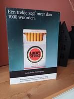 Lucky Strike reclamebord, Verzamelen, Rookartikelen, Aanstekers en Luciferdoosjes, Ophalen of Verzenden, Gebruikt