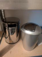 Kleine pedaalemmer en kleine prullenbak, Huis en Inrichting, Woonaccessoires | Prullenbakken, Ophalen, Gebruikt, 20 tot 30 liter