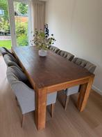 Houten robuuste eettafel, Huis en Inrichting, Tafels | Eettafels, Ophalen, Gebruikt, 100 tot 150 cm, 200 cm of meer