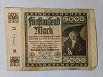 Bankbiljet Duitsland 5000 mark 1922, Ophalen of Verzenden, Duitsland