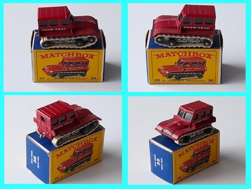 (1) Matchbox Lesney rare nr 35B Snow Trac + Orig E1-Box., Hobby en Vrije tijd, Modelauto's | Overige schalen, Gebruikt, Ophalen of Verzenden