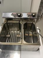 Dubbele Friteuse van Hendi nieuwprijs rond de 250 euro, 4 liter of meer, Ophalen, Gebruikt, Uitneembare binnenpan