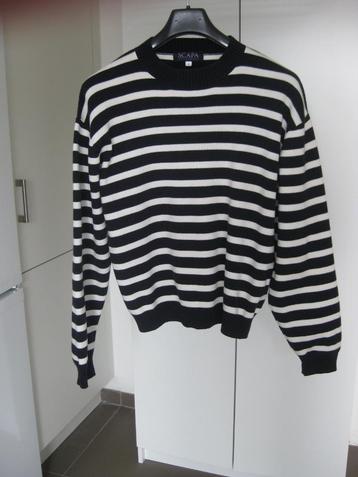 Scapa Katoenen Trui Donkerblauw/Witte Streep Maat M beschikbaar voor biedingen