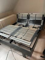 Elektrische lattenbodems 160x220cm + houten ombouw, Ophalen, Tweepersoons, 160 cm, Hout