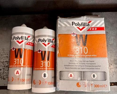 Polyfilla Pro W310 22K Sneldrogende Epoxy Houtreparatiepasta, Doe-het-zelf en Verbouw, Schildersmaterialen, Nieuw, Overige typen