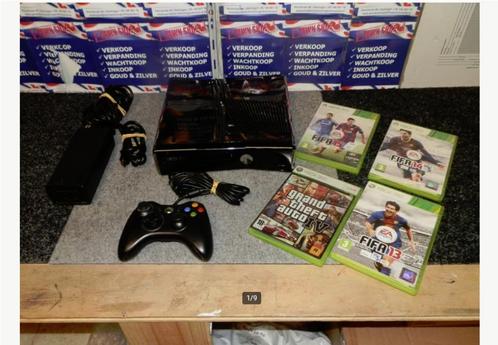Xbox 360 S model 1439 incl controller en games, Spelcomputers en Games, Spelcomputers | Xbox 360, Gebruikt, 250 GB, 360 S, Met 1 controller