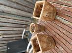 Drie mooie design bloempotten, Huis en Inrichting, Woonaccessoires | Vazen, Ophalen, Steen, Gebruikt, Overige kleuren