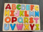 Houten alfabet puzzel, Ophalen of Verzenden, 10 tot 50 stukjes, Zo goed als nieuw