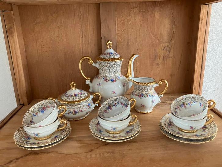 Antiek thee/koffieservies J.G&Z Handelsmerk, Antiek en Kunst, Antiek | Servies compleet, Ophalen