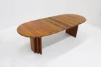 Vintage Deense ovalen uitschuifbare eettafel teak Burchardt, Huis en Inrichting, Tafels | Eettafels, Ophalen, Gebruikt, 100 tot 150 cm