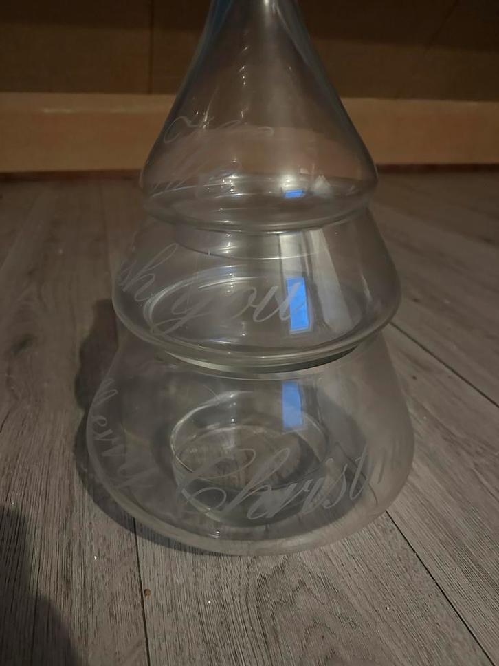 Riviera Maison Glazen Kerstboom - 3 Etages, Huis en Inrichting, Woonaccessoires | Etagères, Zo goed als nieuw, Ophalen of Verzenden