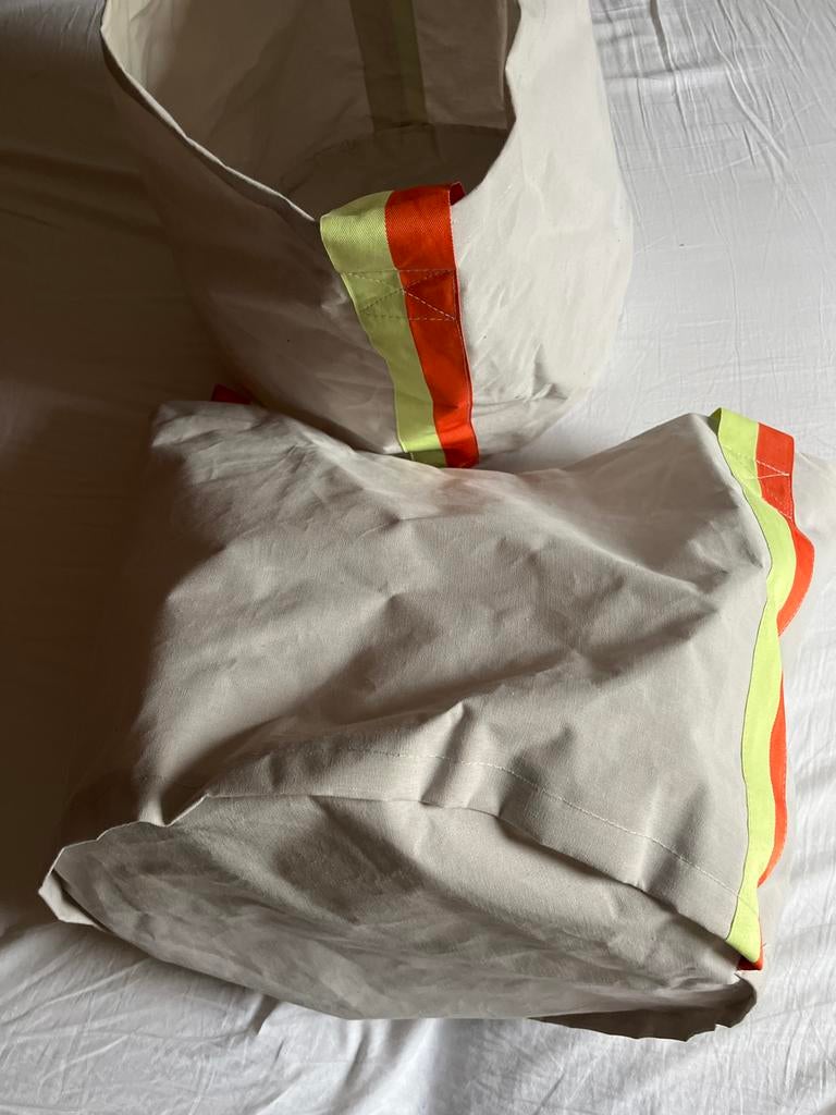 2 IKEA stoffen tassen - Zo Goed Als Nieuw!, Overige materialen, Mand, Rond, Ophalen of Verzenden